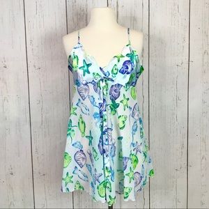 Victoria’s Secret•Satin Fish Print Chemise